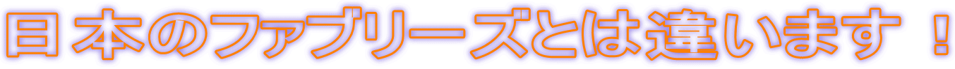 ���{�̃t�@�u���[�Y�Ƃ͈Ⴂ�܂��I